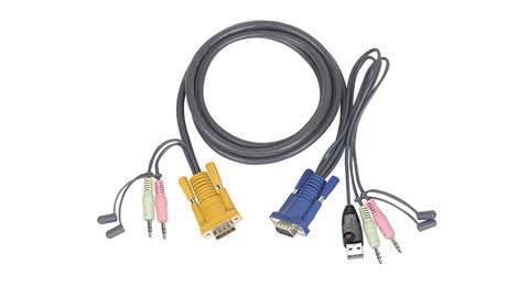 3' Micro-Lite™ Bonded All-in-One USB KVM Cable