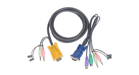 6' Micro-Lite™ Bonded All-in-One PS/2 KVM Cable