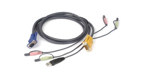 6' Micro-Lite™ Bonded All-in-One USB KVM Cable