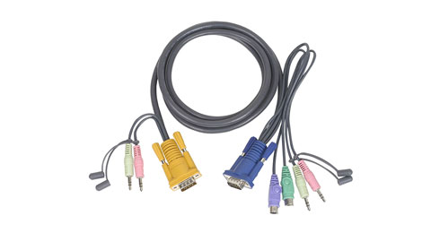10' Micro-Lite™ Bonded All-in-One PS/2 KVM Cable