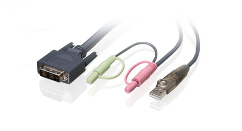 10ft (3m) Single Link DVI-D USB KVM Cable