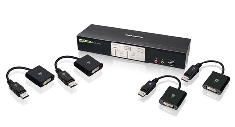 2-Port Dual-Link Dual View DVI and DisplayPort KVMP Kit (TAA Compliant)