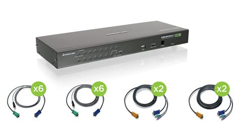 16-Port USB PS/2 Combo KVM Switch with Cables