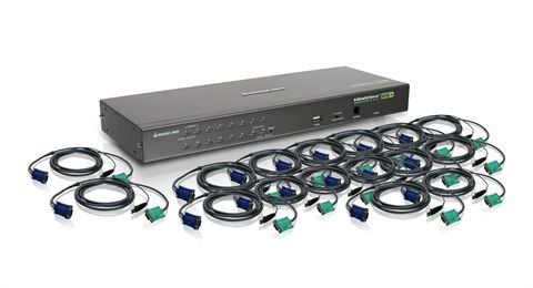 16-Port USB PS/2 Combo KVM Switch with USB KVM Cables (TAA Compliant)