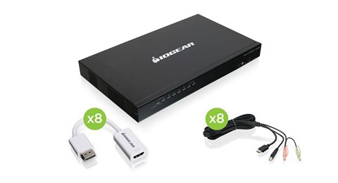 8-Port USB PS/2 Combo HD DisplayPort KVM Kit