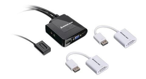 2-Port USB VGA and DisplayPort Cable KVM Kit