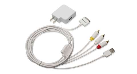 Composite AV Cable with Charge and Sync for iPhone / iPod