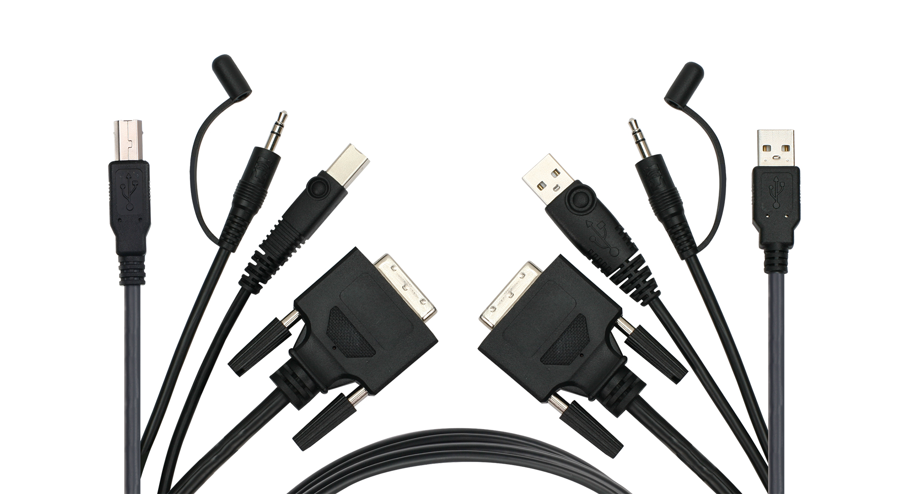 IOGEAR - G2L702UTAA3 - 6 Ft. DVI, USB KVM Cable Kit with Audio (TAA)
