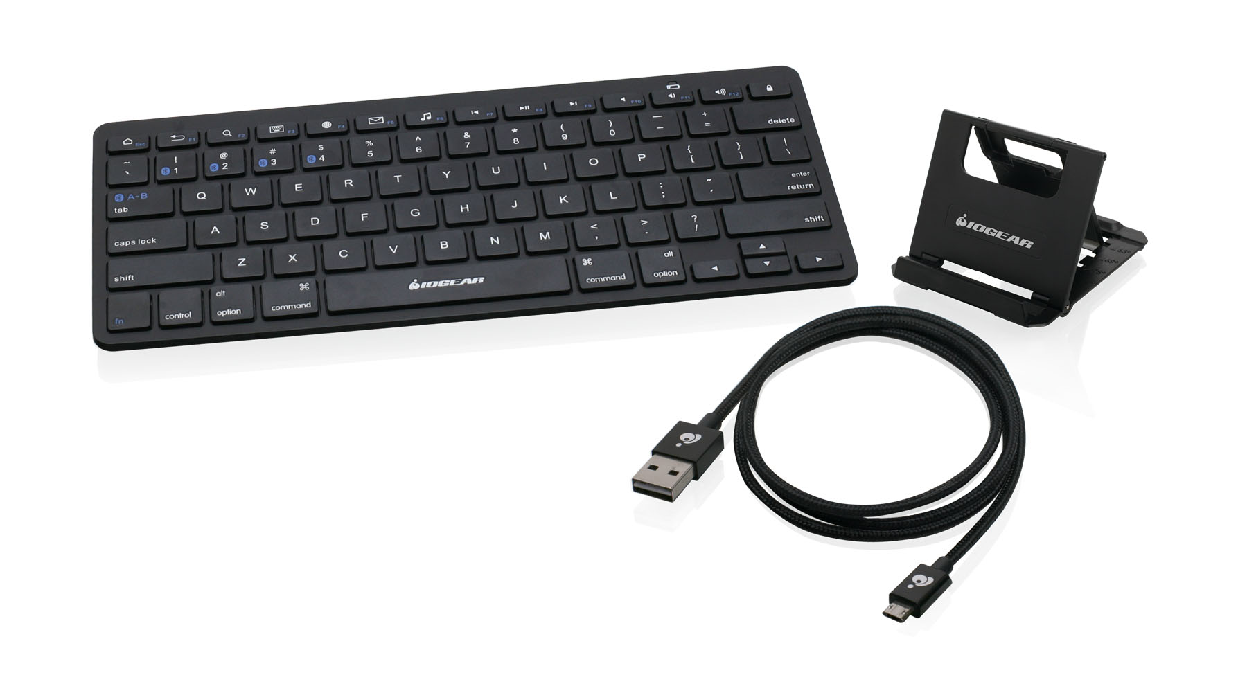 DURAGADGET Black Left-Handed Wired Numeric QWERTY Keyboard for PCs/Laptops/Macs Micro USB Connection & 2 x USB Ports Plug & Play Technology