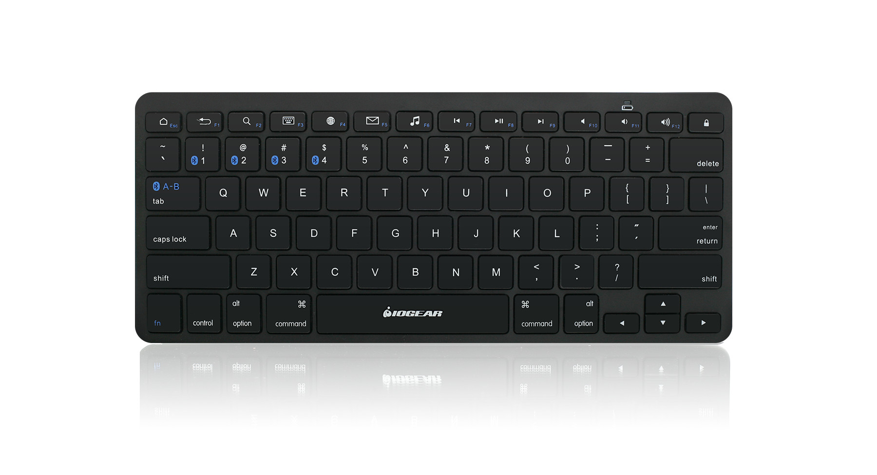 Iogear Gkb632b Slim Multi Link Bluetooth Keyboard With Stand