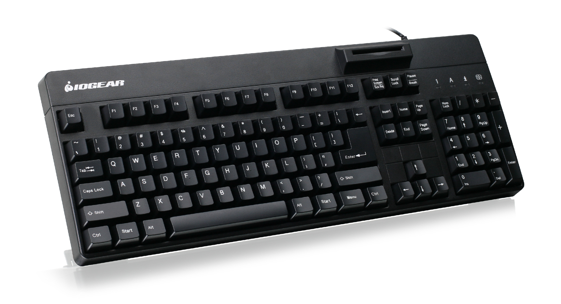 IOGEAR - GKBSR202TAA - 104-Key Keyboard w/ Built-in Common Access 