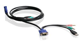 6ft USB VGA KVM Cable with Speaker and Mic